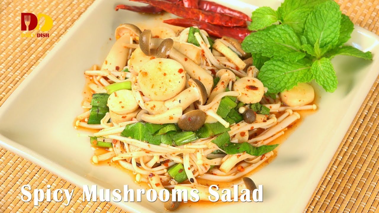 Spicy Mushrooms Salad | Thai Food | Larb Hed | ลาบเห็ด