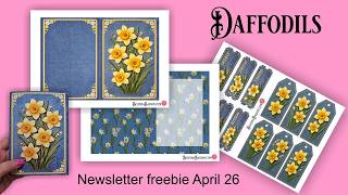 Daffodils Art and Junk journal Newsletter freebie 3 April 26
This is the freebie that will be dropping in Friday 3 Aprils newsletter.
You can sign up here: https://www.belindabasson.com/junk-journal-freebie
You will get the original journal when you sign up and in this video I use it to make a spring journal.
I even show you how I decorate the first page in my journal using these freebies and the one from my store: https://www.belindabasson.com/store/p/easter-bunny-baskets-sb32r Daffodils Art and Junk journal Newsletter freebie 3 April 26