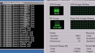 26MB Windows XP using a batch file