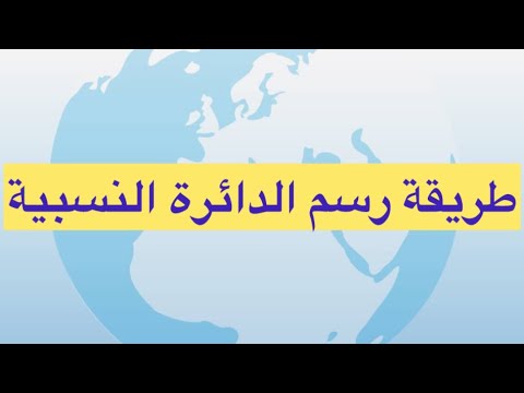 طريقة رسم الدائرة النسبية للسنة 1و سنة2و سنة 3ثانوي