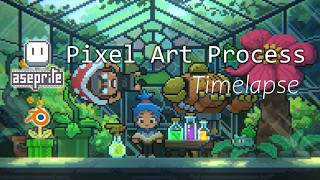 Greenhouse | Aseprite x Blender Pixel Art Process [100]