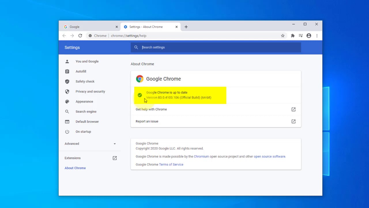 how to check for google chrome updates