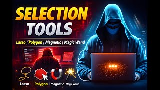 😲Lasso, Polygon, Magnetic &amp; Magic Wand Tool | Photoshop Selection Tools Hindi Tutorial🤔