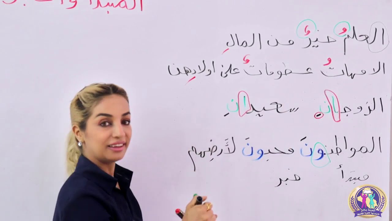 اللغة العربية للصف السادس الابتدائي - الدرس الخامس: المبتدأ والخبر