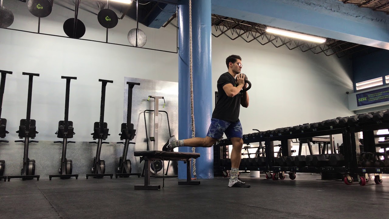 Goblet Rear Foot Elevated Split Squat - YouTube