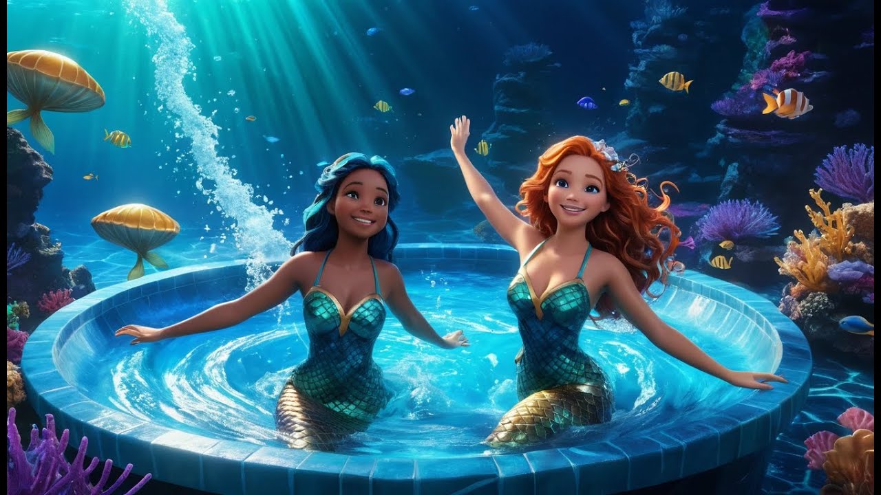 Five Little Mermaids Splashing in the Sea | Fun Nursery Rhyme for Kids | Sing-Along Song