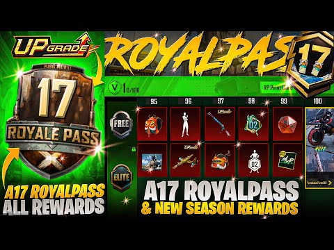 A17 Royal Pass Rewards | Free Mythic Backpack & Helmet in Season Rewards | PUBGM 