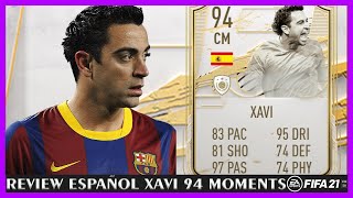 DEMASIADA CALIDAD!!! XAVI 94 ICONO PRIME MOMENTOS REVIEW en ESPAÑOL VALE LA PENA? | FIFA 21