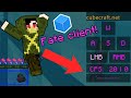 Using FATE CLIENT while DESTROYING in Mega Skywars! (Cubecraft Bedrock)