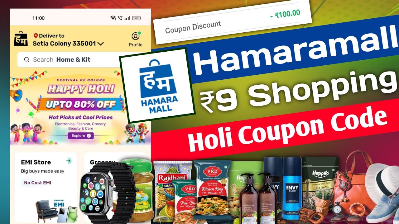 Hamaramall ONDC ₹9 Shopping Offer | Hamara Mall New Coupon Code Today | Hamaramall Free Shopping