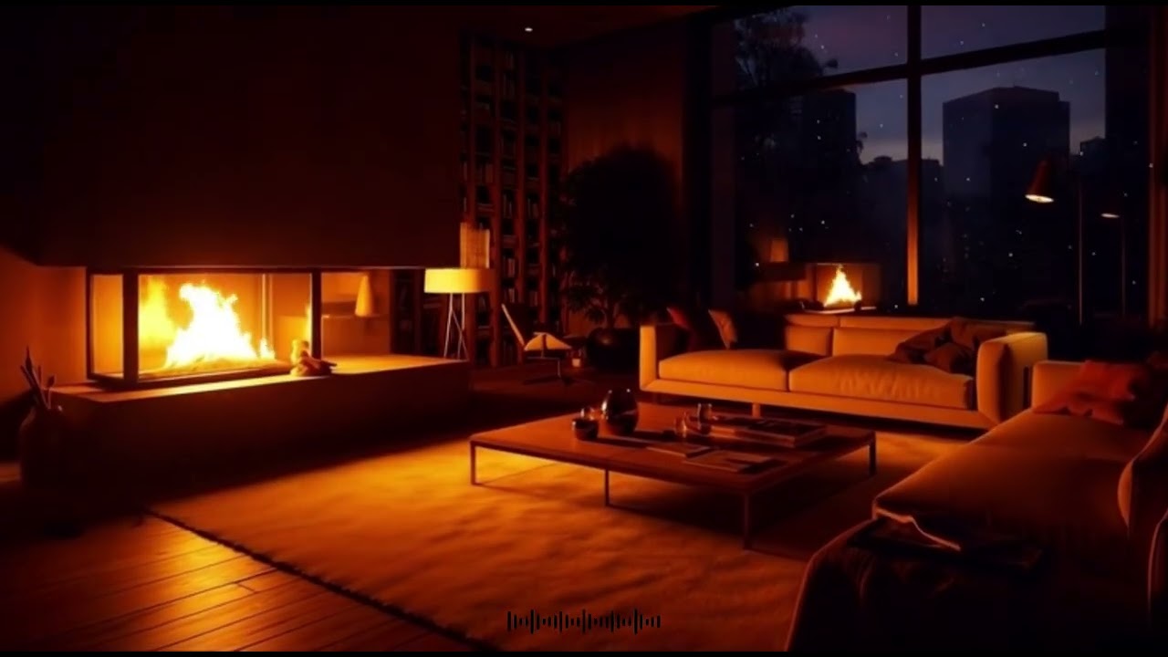 Winter Jazz for Lonely Nights - Fireplace Glow