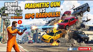 Launching NPC Traffic Into Space With The Magnetic Gun! 🧲🚀🚘 screenshot 1