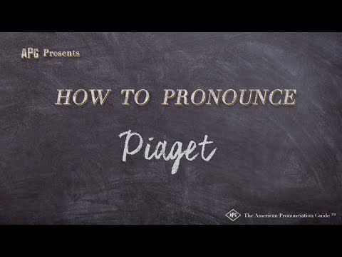 How to Pronounce Piaget Real Life Examples YouTube