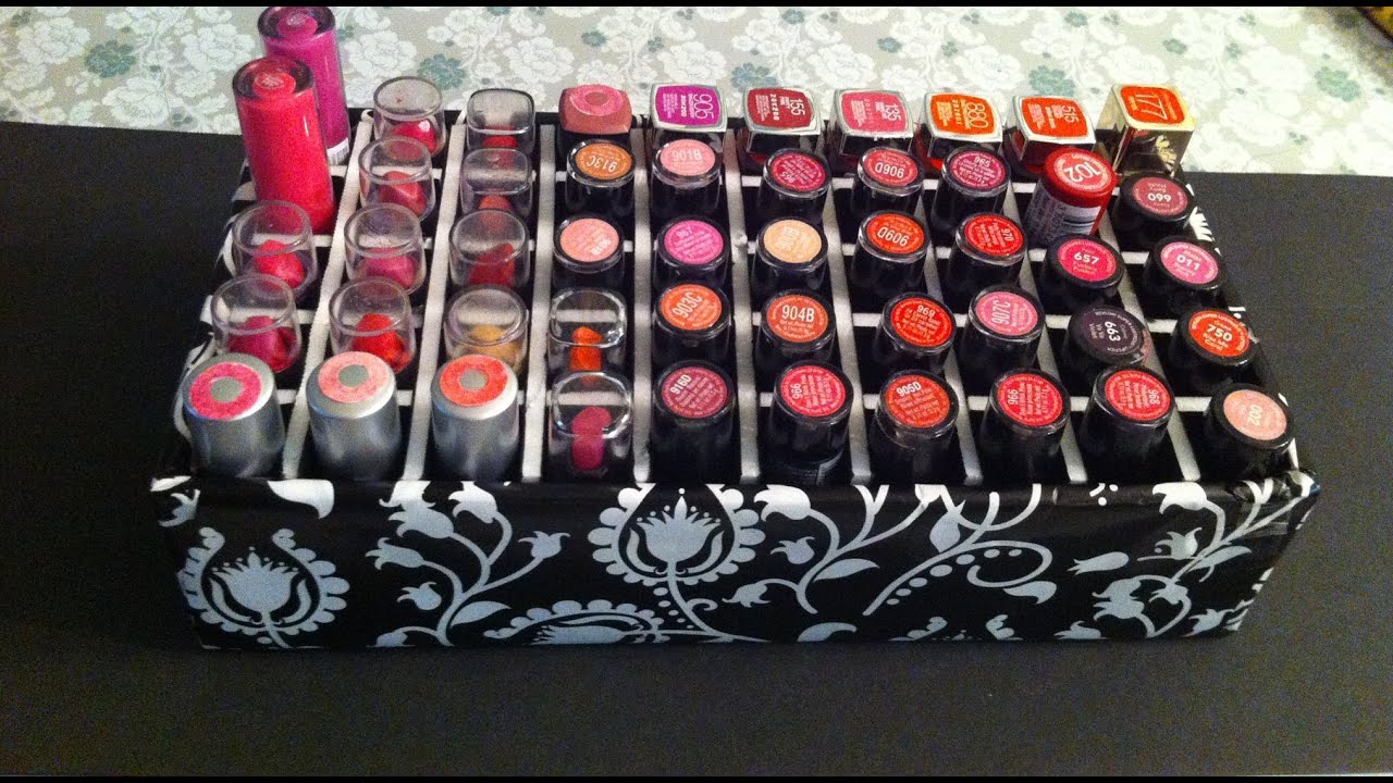 DIY♥Organizador de Labiales❤Organizer for lipsticks 