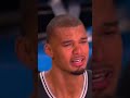 VICTOR WEMBANYAMA IS SHOWING HIS EMOTIONS HEADED TO THE NBA FINALS.