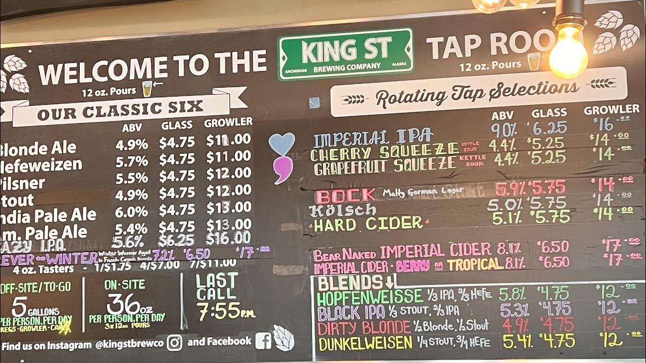 King Street Brewing Flight Anchorage Alaska