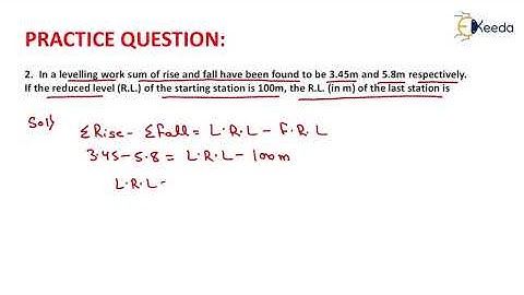 2nd Numerical of Levelling | Levelling and Contouring | Geomatics Engineering - GATE