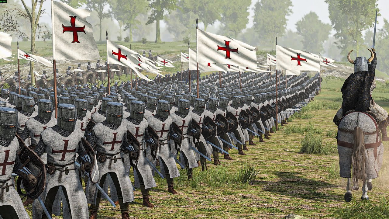 1000 Templars Attack the Romans in the Fog | Mount & Blade II: Bannerlord