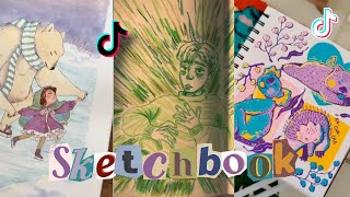 Ideas to fill your sketchbook - Art tiktok sketchbook tour - tiktok compilation