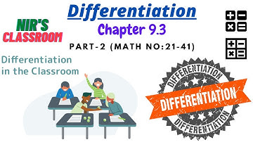 DIFFERENTIATION- HSC  |  Math 1st Paper  Chapter-9.3 (Part-2)  |  Math No 21-41  |   NIR