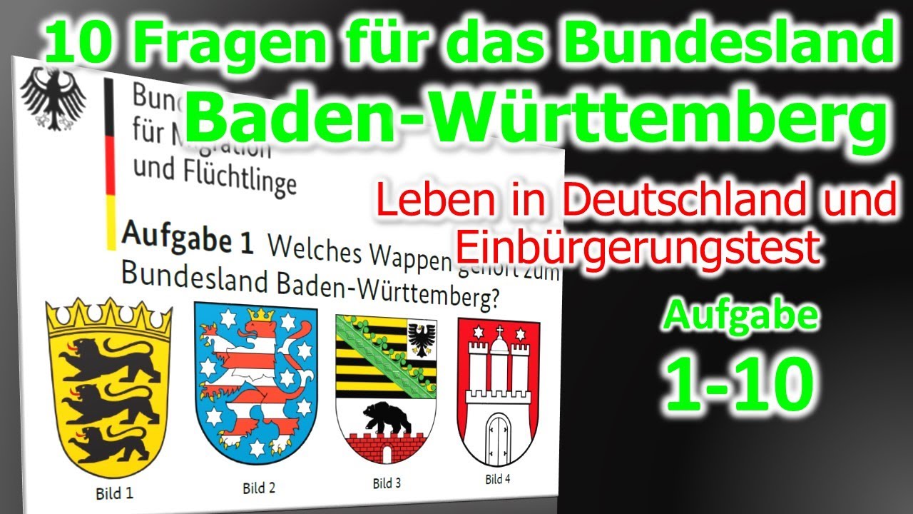 Leben in Deutschland und Einbürgerungstest_Baden-Württemberg - YouTube