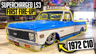 Starting the Supercharged LS3 C10 for the First Time! - LS Swapped Chevy Truck Ep. 12