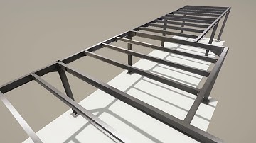 7 - Steel Structure - TEKLA Structures Fabrication - Canopy Model