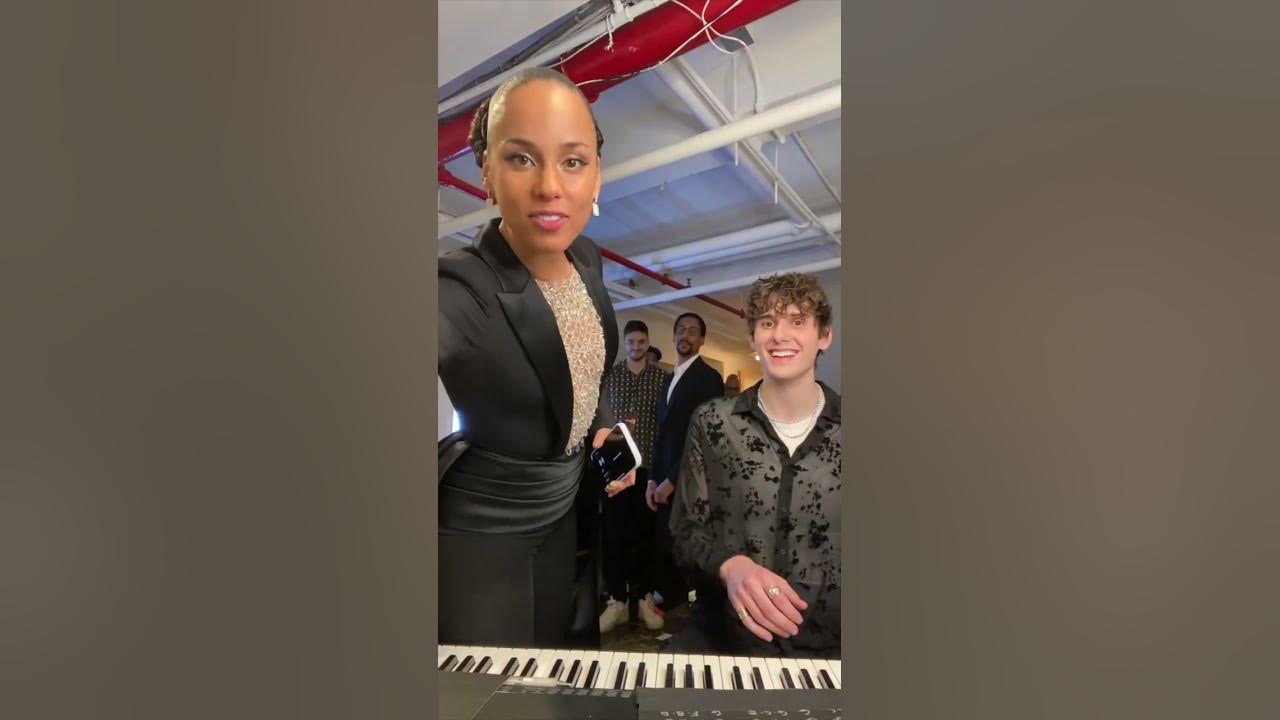 snuck into Alicia Keys dressing room to play my song… #shorts #jvke #goldenhour