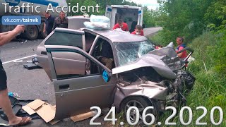 Подборка аварии ДТП на видеорегистратор за 24.06.2020 год