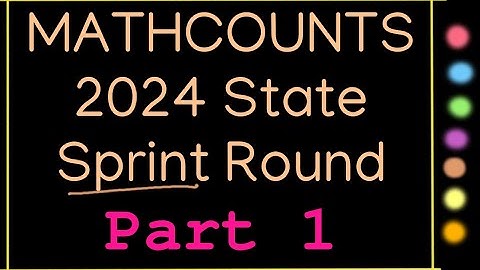 Mathcounts 2024 state sprint 1