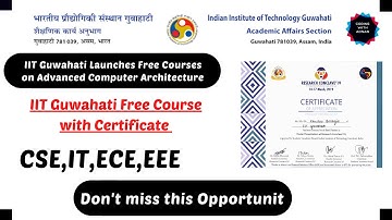 IIT Guwahati Free Course with Certificate| CSE,IT,ECE,EEE| Prof. John Jose| Black Friday Special|