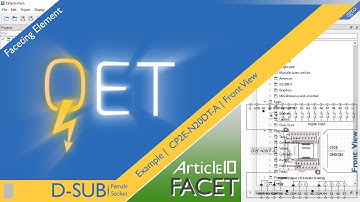 QET QElectroTech, Faceting Element : CP2E-N20DT-A with Article IO Facet Front View