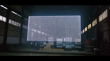 the elevation test of 8m×4m rab light box at the airport