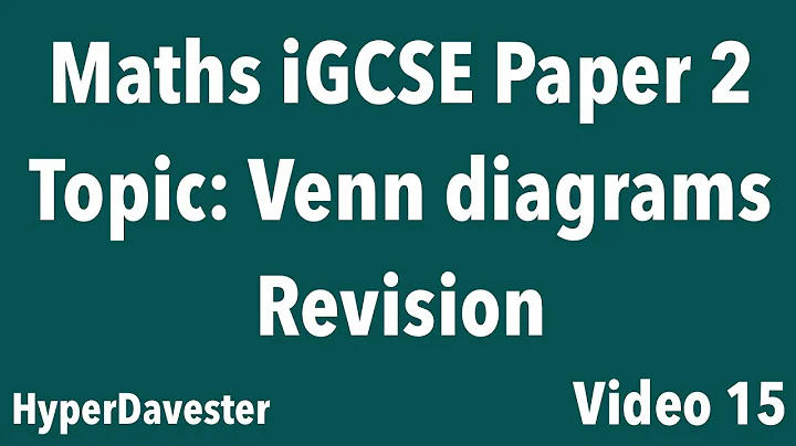 Maths iGCSE Edexcel Paper 2 Venn Diagrams question walkthrough under 2 min | 4MA1/2HR | Revision