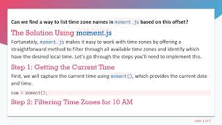 How to Get TimeZone Names by Offset in moment.js