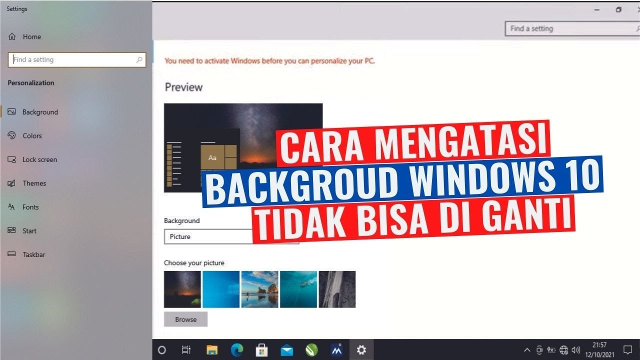 Cara Mengatasi Background Laptop Windows 10 Tidak Bisa di Ganti ...