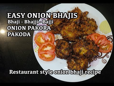 Super Easy Onion Bhaji Recipe - Bhajji - Pakora - Vegan Recipes - Indian Street Food
