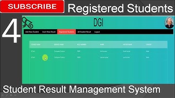 4. Student Result Management System in jsp -Registered Students (Eclipse IDE,Tomcat Sever, MySQL )