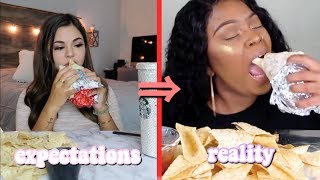 mukbang/asmr expectations vs. reality