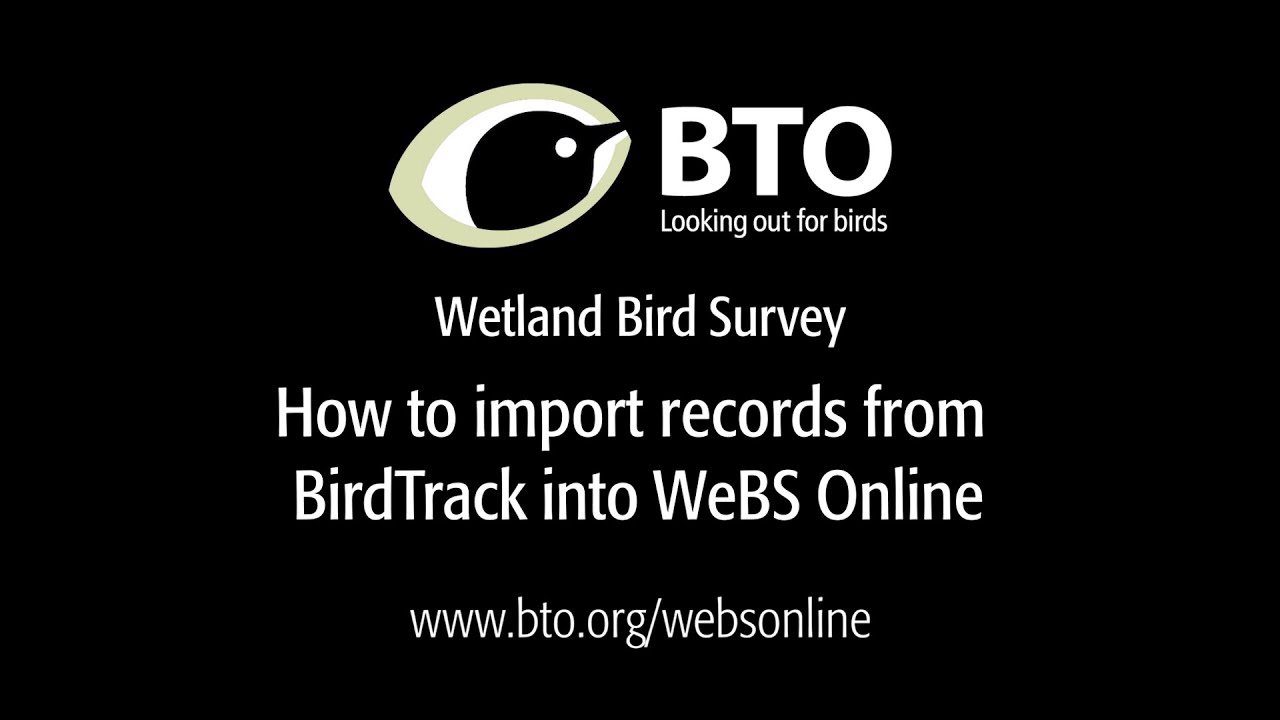 How to import records from BirdTrack into WeBS Online. - YouTube
