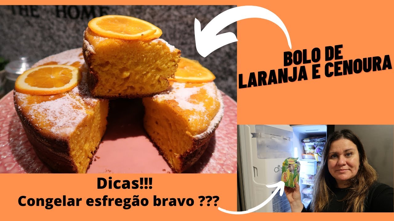 Bolo de Laranja e Cenoura super fácil e dicas para usar o famoso esfregão bravo