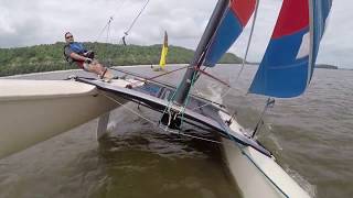 Hobie 18 solo sailing at ALSA