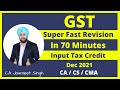 Input Tax Credit | ITC | CA Inter | Dec 2021 | GST Revision | CS Exe | CMA Inter | CA Jasmeet Singh