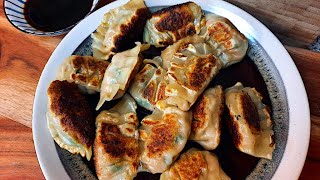 Homemade Pork Potstickers Dumpling Recipe
When I first encountered this kind of dumpling, in California, they were called potstickers; I am sure there are many other names as well. They are a kind of dumpling, but since there are so many different kinds of dumplings, I call these potstickers because it is more specific. They are cooked, once they are formed, by steaming them in a hot pan, and then adding a little oil to allow them to get crispy on one or more sides, before serving. They stick very slightly to the pan, hence the name. They should not actually stick badly, as that would not be pleasant.
It is possible, though quite laborious, to make the potsticker skins from scratch, but unless you’re having a big dumpling party to make the skins and fill them, it will be much more pleasant to buy round dumpling skins at an asian grocery if possible. Each ~2.5-3” circle of dumpling wrapper should be filled with a scant tablespoon of filling, and then crimped closed.
Formed, raw dumplings may be frozen for future use, or cooked immediately. If cooking them from frozen they probably need 3 or 4 extra minutes of steaming.
Makes about 34 potsticker dumplings.
Equipment:
• large mixing bowl
• pastry work surface, lightly dusted with flour
• parchment or wax-paper lined quarter sheet pan for finished dumplings
• cast-iron skillet (flat-bottomed)
Ingredients:
1 lb ground pork lean is okay
1 ea egg especially with lean pork
4 cloves garlic minced
1/2 cup scallions finely chopped
3 Tbsp ginger minced
2 Tbsp soy sauce + 1 tsp
1 tsp sesame oil
1 1/2 cup cabbage finely chopped; flat cabbage is optimal
Dipping sauce:
1 Tbsp soy sauce
1 tsp mirin
1 tsp sesame oil
1/2 tsp sushi vinegar
1 ea bird’s eye chili optional; sliced thin
1/4 tsp ginger minced
Procedure:
1. Get your hands really clean and use them to mix all of the ingredients together in the mixing bowl.
2. If the mixture isn’t cold once it is mixed – when mixed by hand, it generally won’t be especially cold at this point cover the bowl and place it into the fridge for 10 or 15 minutes.
3. Keeping the filling cold, place a scant tablespoon of filling into each skin, fold the skin in half around the filling, and crimp it together by pleating it along its outside edge.
4. Bend the seam into a crescent shape and sit the dumpling down so it has a flat side.
5. Once all the dumplings are done, they may be cooked one panful at a time, in a cast-iron pan. Or make one pan and freeze the rest. Fifteen to twenty dumplings will fit into a typical cast-iron pan.
6. To cook: get the skillet hot, just barely to the point of smoking, swirl with high-temp oil like canola or grapeseed oil, then place potsticker dumplings into the pan, sitting on their flat sides.
7. Immediately, pour in a quarter cup of water and cover the pan. Allow to cook for 4-5 minutes, or for about 30 seconds after steam stops appearing. If the water boils off too fast and the pastry still looks a bit undercooked, add another quarter cup of water and cover once again.
8. Once the potstickers have been steamed to the point of the pastry being fully cooked, reduce heat input to medium, and refresh oil if need be – not much is required, but if the iron is thirsty it may be that another few drops of oil around the dumplings would be a good idea.
9. Allow the dumplings to fry and get crispy on their flat side. If desired, turn them once to another side and allow them to become more crispy.
10.Serve the dumplings with a dipping sauce made by combining all the dipping sauce ingredients.
Music: http://www.bensound.com/royalty-free-music Homemade Pork Potstickers Dumpling Recipe