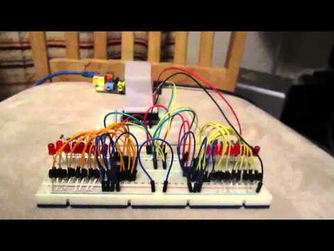 Raspbery Pi Python i2c 8 bit port expansion with LEDs