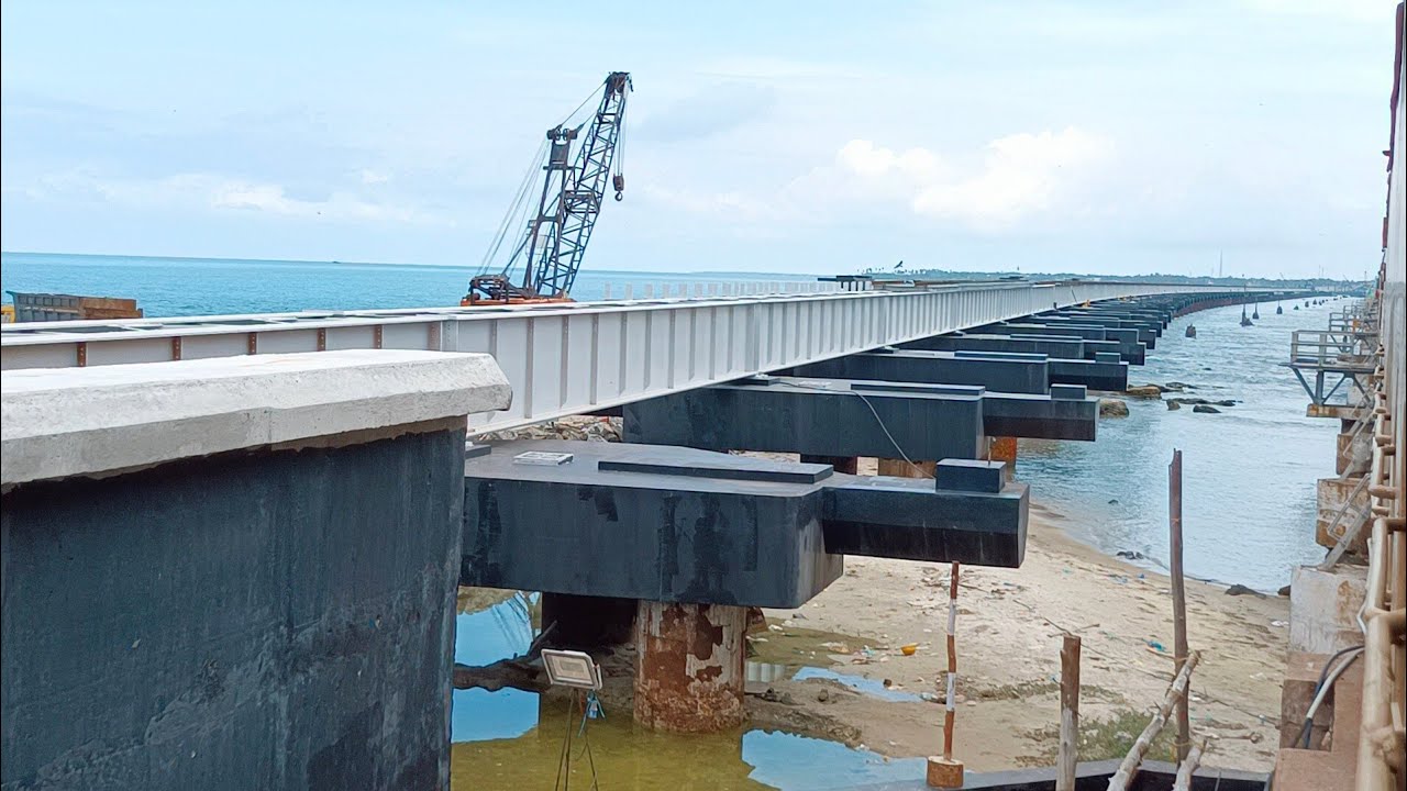 New Pamban Bridge Construction Work current updation | RJ LENIN STORIES