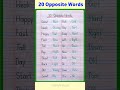 20 Opposite Words/Opposite Words in English/Opposite Words/Antonyms Words/ #shorts