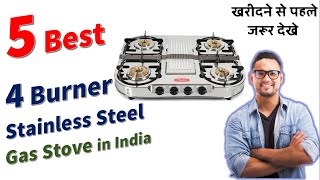 Top 5 Best Gas Stove In India 2023 4 Four Burner Stainless Steel With Price Reviews Guide In Hindi