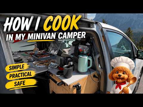 Cooking Appliances in the SolarVanQuest Toyota Sienna camper build