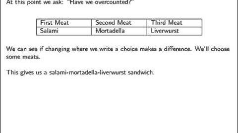 Probability and Statistics 040 Counting Combinations